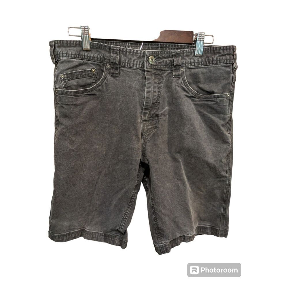 prAna Men's Station Short  Inch Carpenter Pocket Canvas Shorts Size 34‎